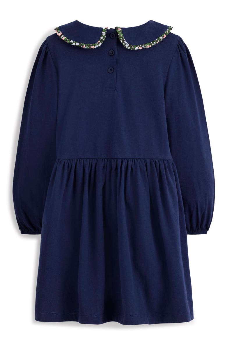 Kids' Appliqué Cotton Jersey Dress, Alternate, color, COLLEGE NAVY CATS
