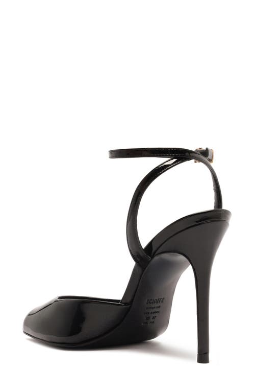 Schutz Estella Ankle Strap Sandal In Black