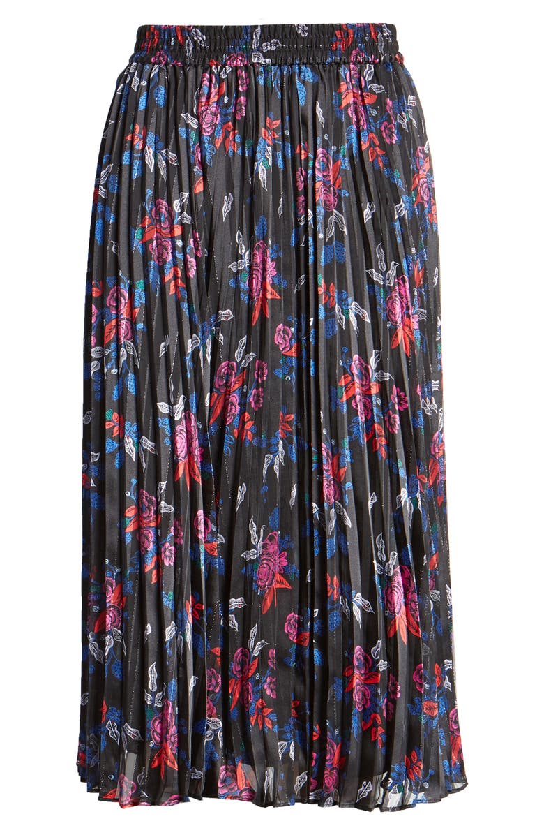 Halogen<sup>®</sup> Pleated Woven Midi Skirt, Alternate, color,