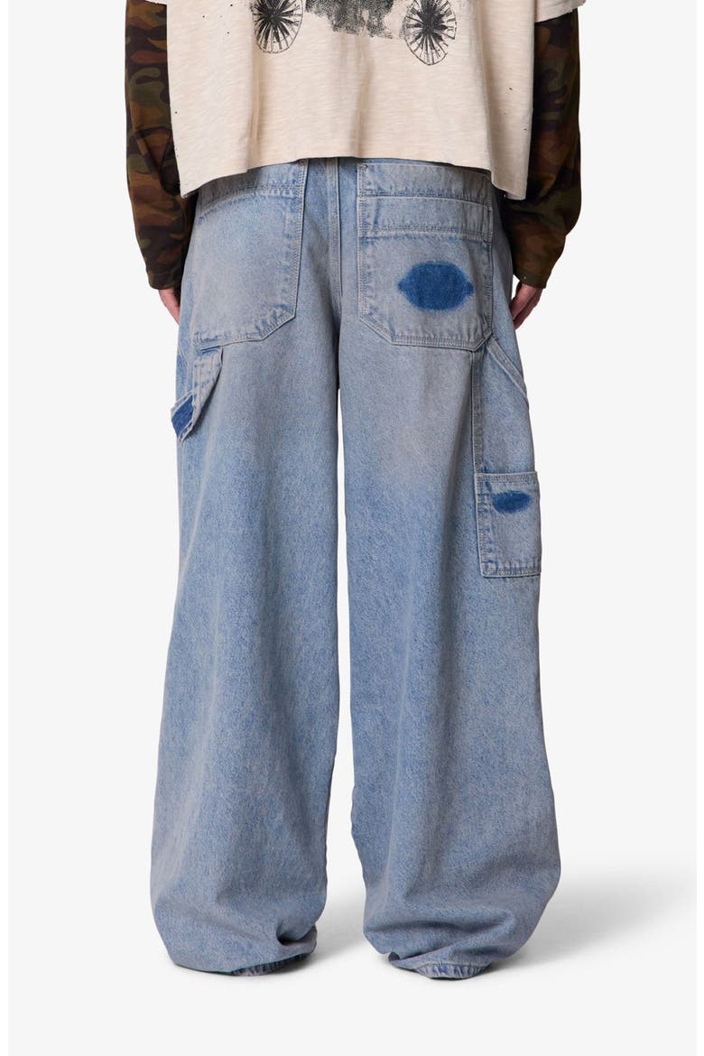 Patch Mark Rave Baggy Jeans, Alternate, color, BLUE