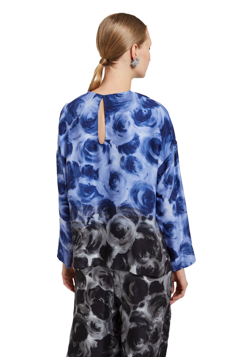 ottod'Ame Soft Viscose Blouse, Alternate, color, Blue