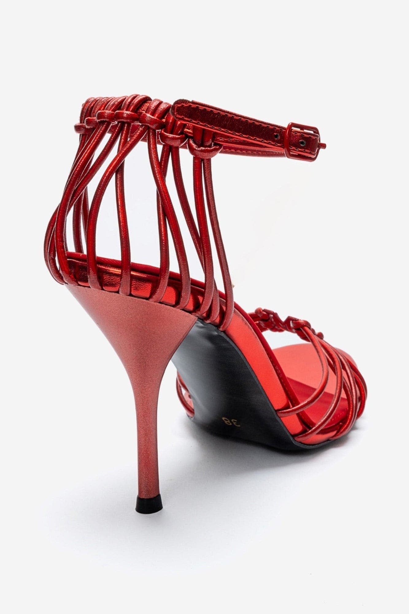 Arona Ankle Strap Stiletto Sandal, Alternate, color, Red