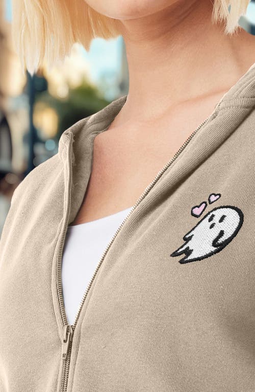 DALIX DALIX HEARTLY GHOST FLEECE ZIP HOODIE 