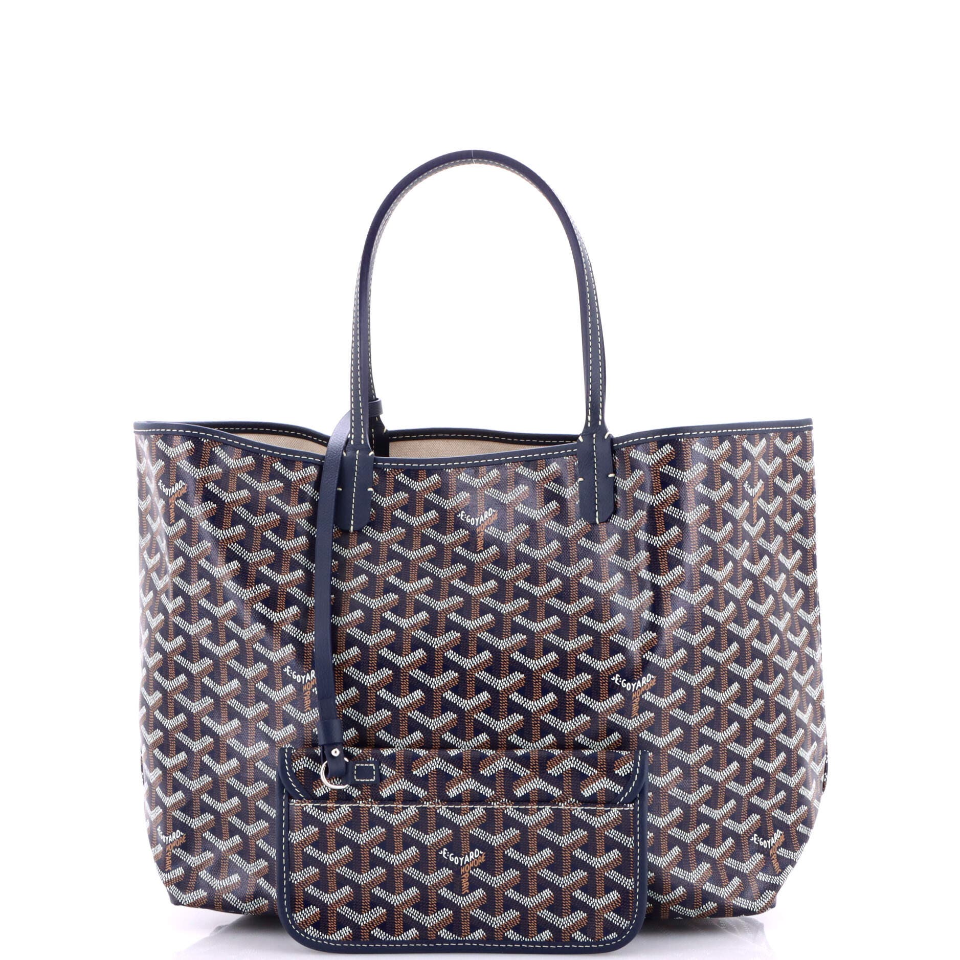 Pre-Owned Goyard Saint Louis Tote Coated Canvas PM, Alternate, color, Blue