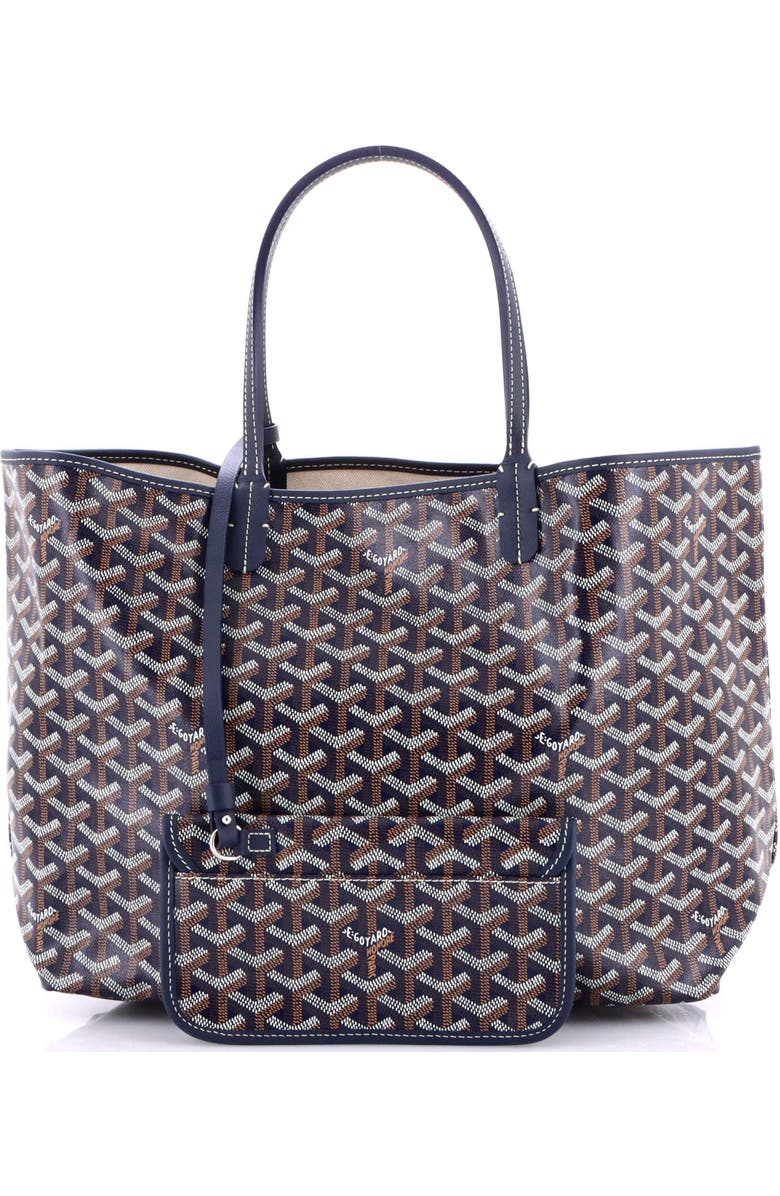 Pre-Owned Goyard Saint Louis Tote Coated Canvas PM, Alternate, color, Blue
