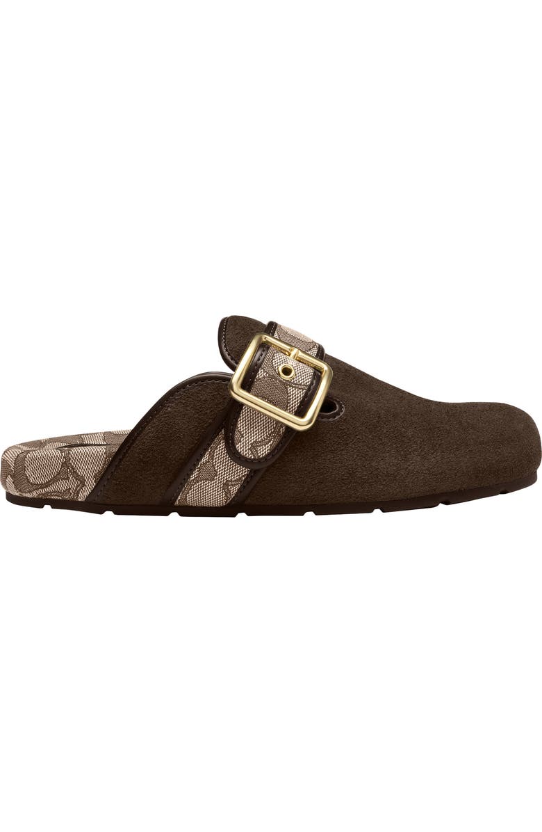 COACH Archival Buckle Mule, Alternate, color, Oak/ Chocolate