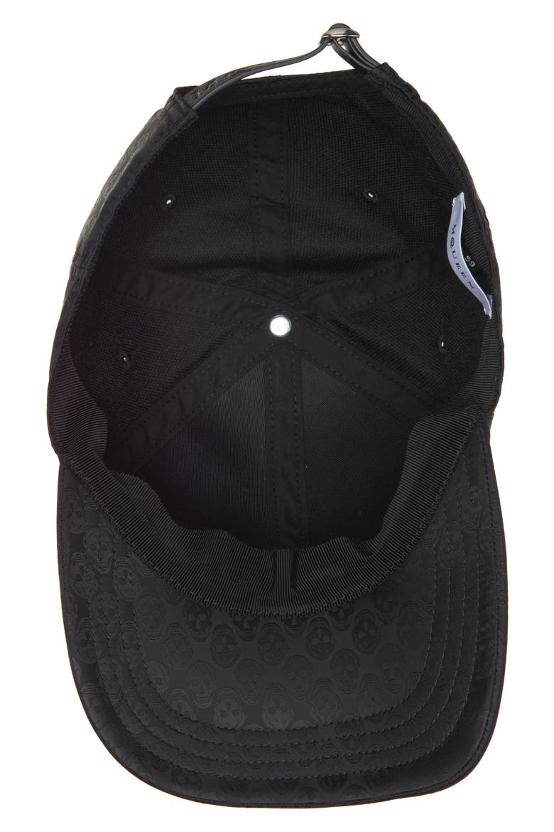 Skull Jacquard Adjustable Baseball Cap, Alternate, color, BLACK