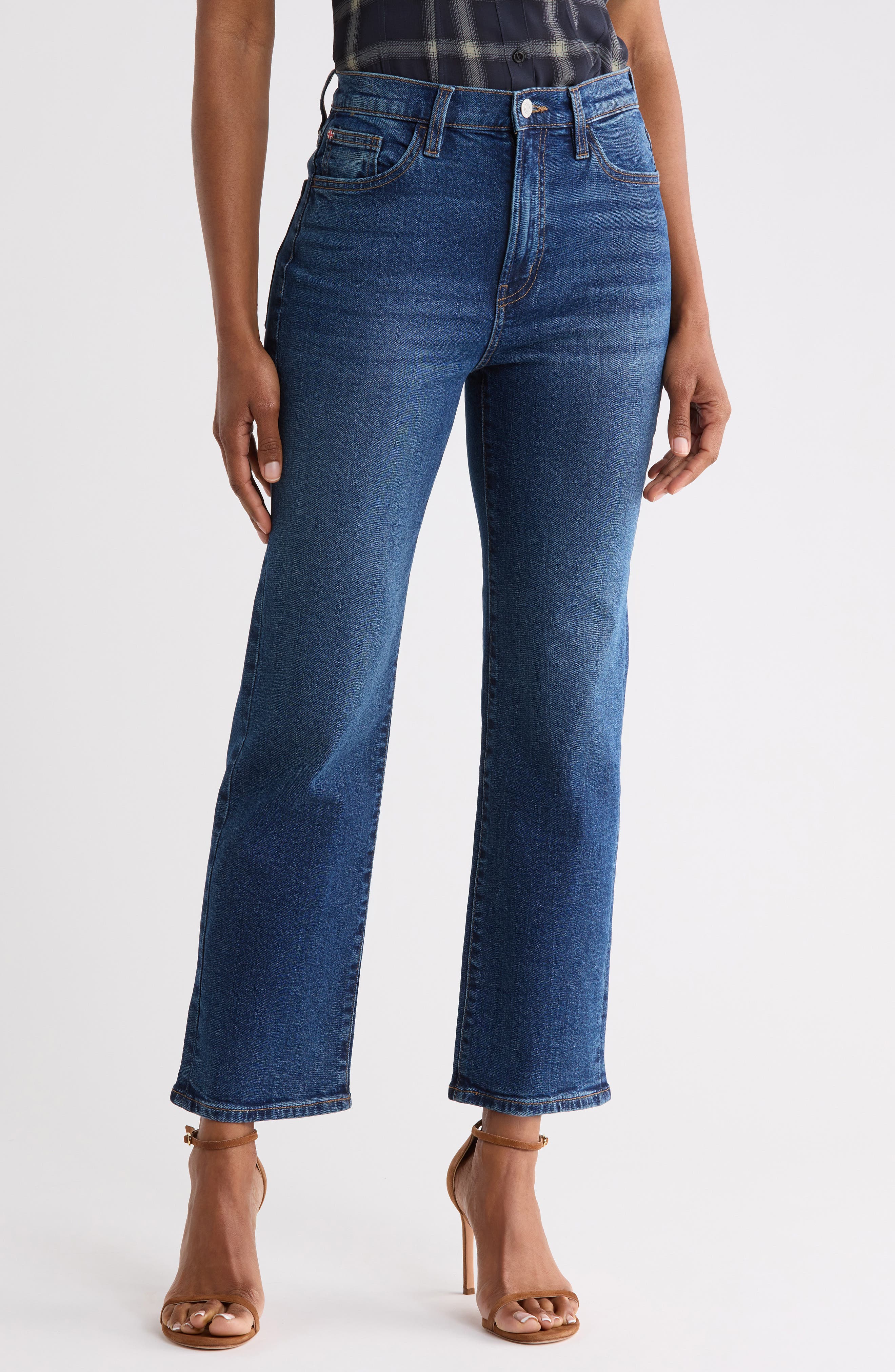 Noa High Waist Straight Leg Ankle Jeans