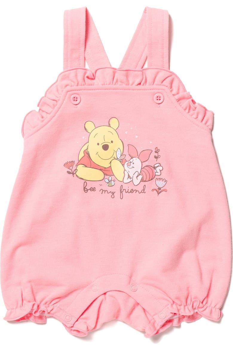 Winnie the Pooh 2-Piece Shortall and T-Shirt Set, Alternate, color, Pink Cream Pooh Piglet