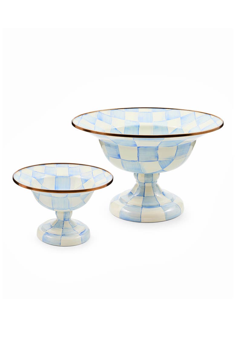 Sky Check Large Compote Bowl, Alternate, color, SKY CHECK