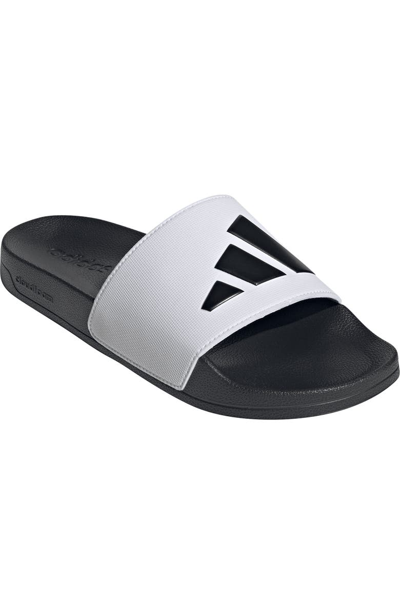 adidas Adilette Slide Sandal, Main, color, White/ Core Black/ Core Black