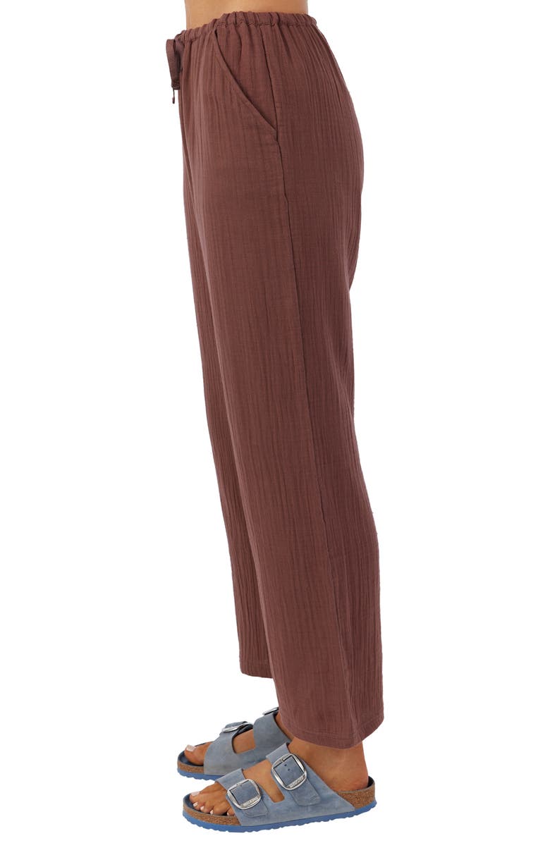 O'Neill Brenda Cotton Gauze Wide Leg Pants, Alternate, color,