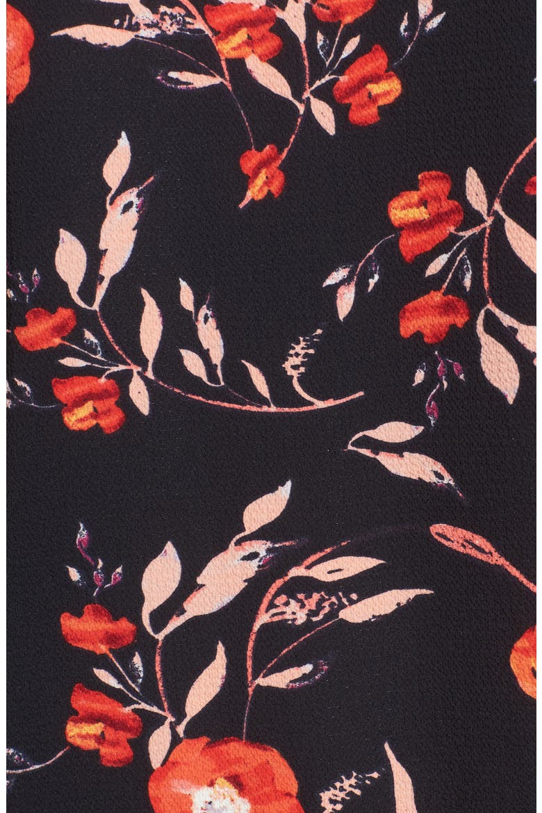 Gibson Ruffled Handkerchief Hem Top, Alternate, color, NAVY/ FLORAL PRINT