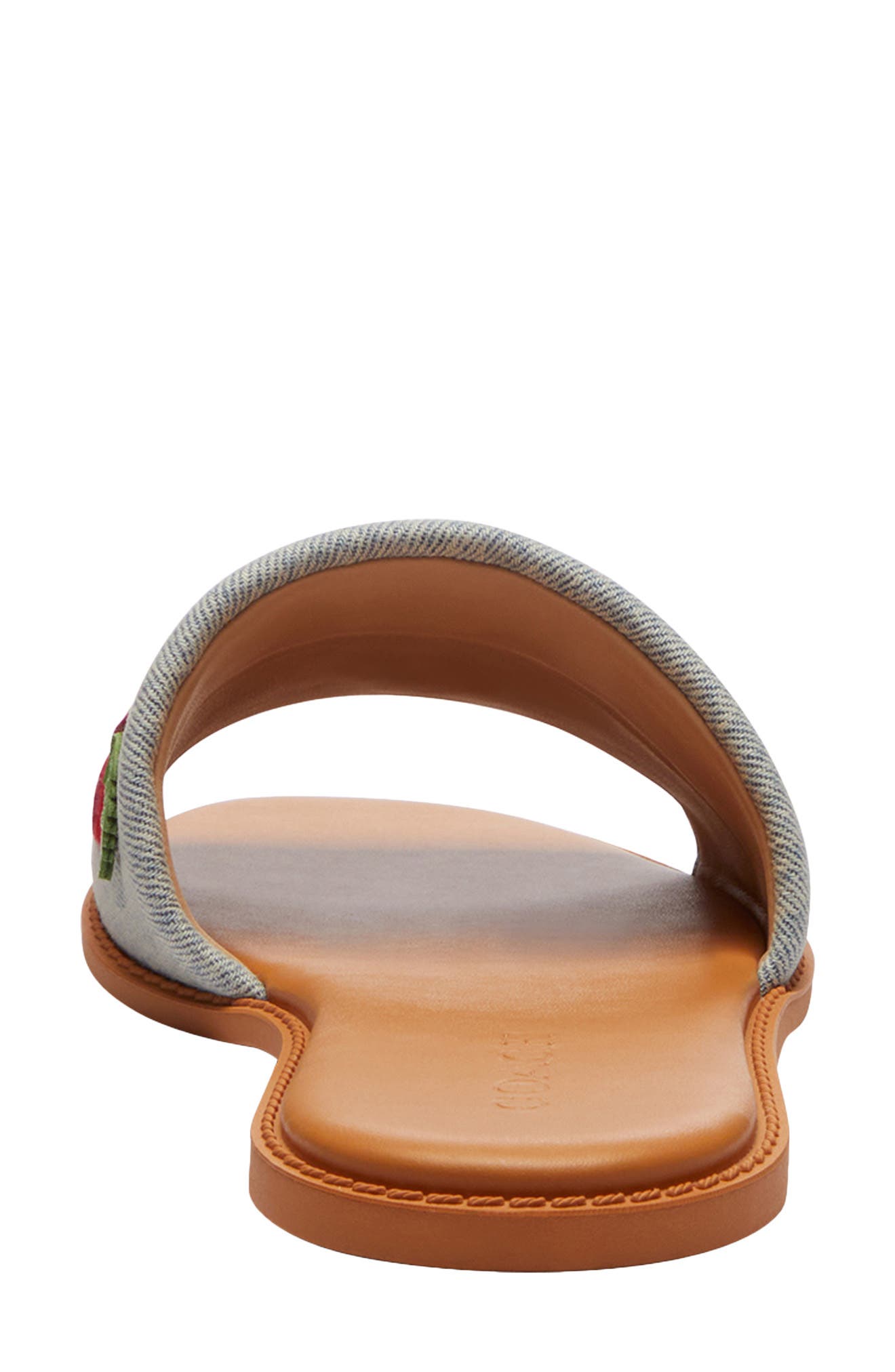 COACH Holly Denim Cherries Slide Sandal, Alternate, color, 