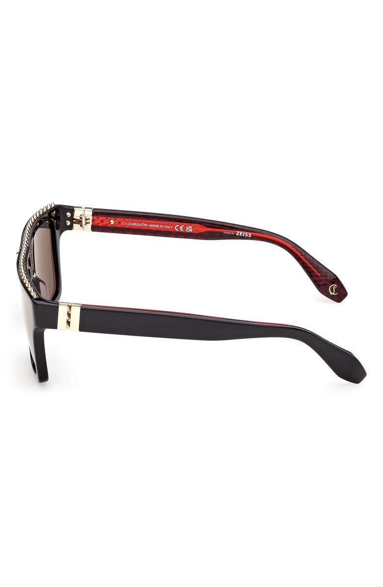 Christian Louboutin 56mm Rectangular Sunglasses, Alternate, color, 