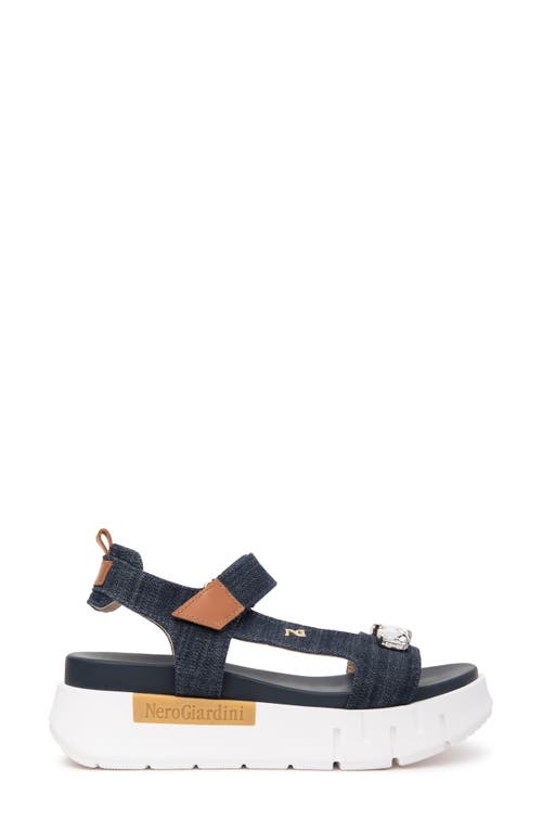 Nerogiardini Ankle Strap Platform Sandal In Multi