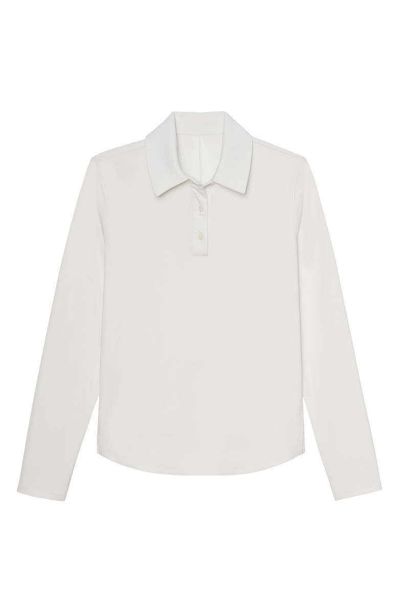 Rhone Course To Court Long Sleeve Polo, Alternate, color, Snow White