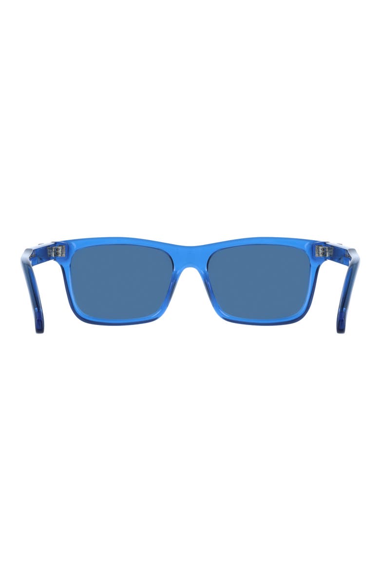 55mm Rectangular Sunglasses, Alternate, color, TRANSPARENT DARK BLUE