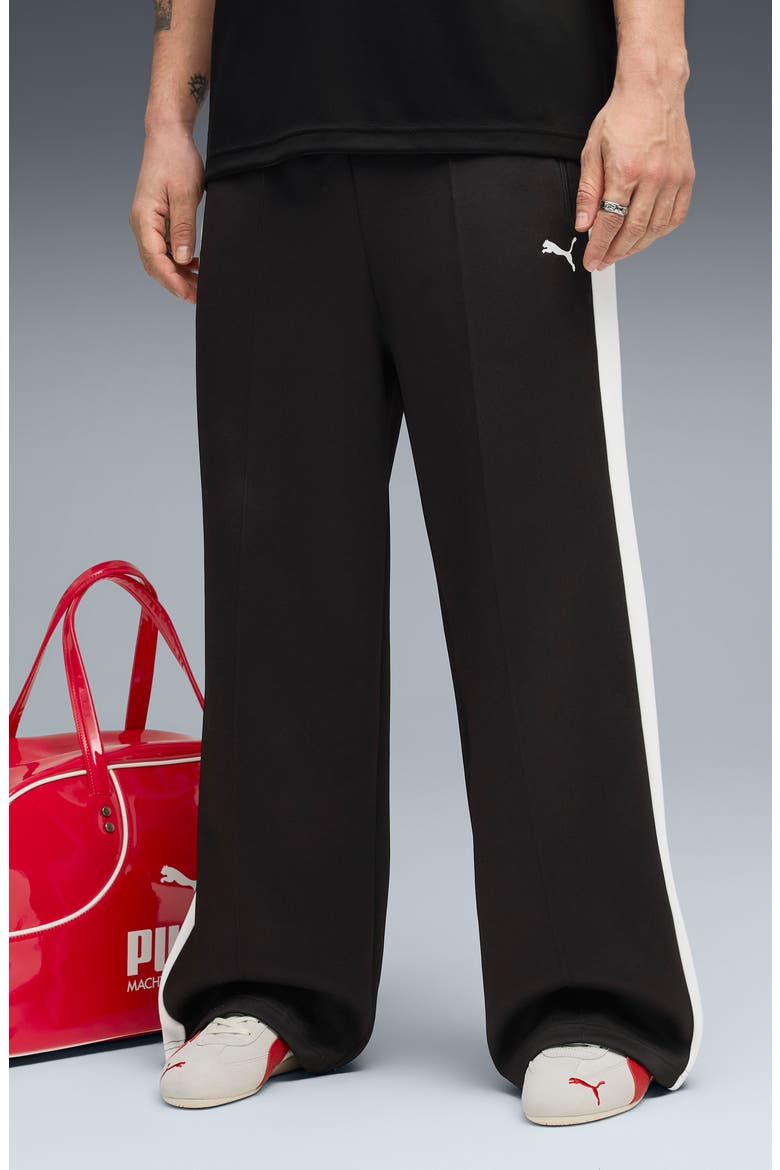 T7 Wide Leg Track Pants, Main, color, PUMA BLACK