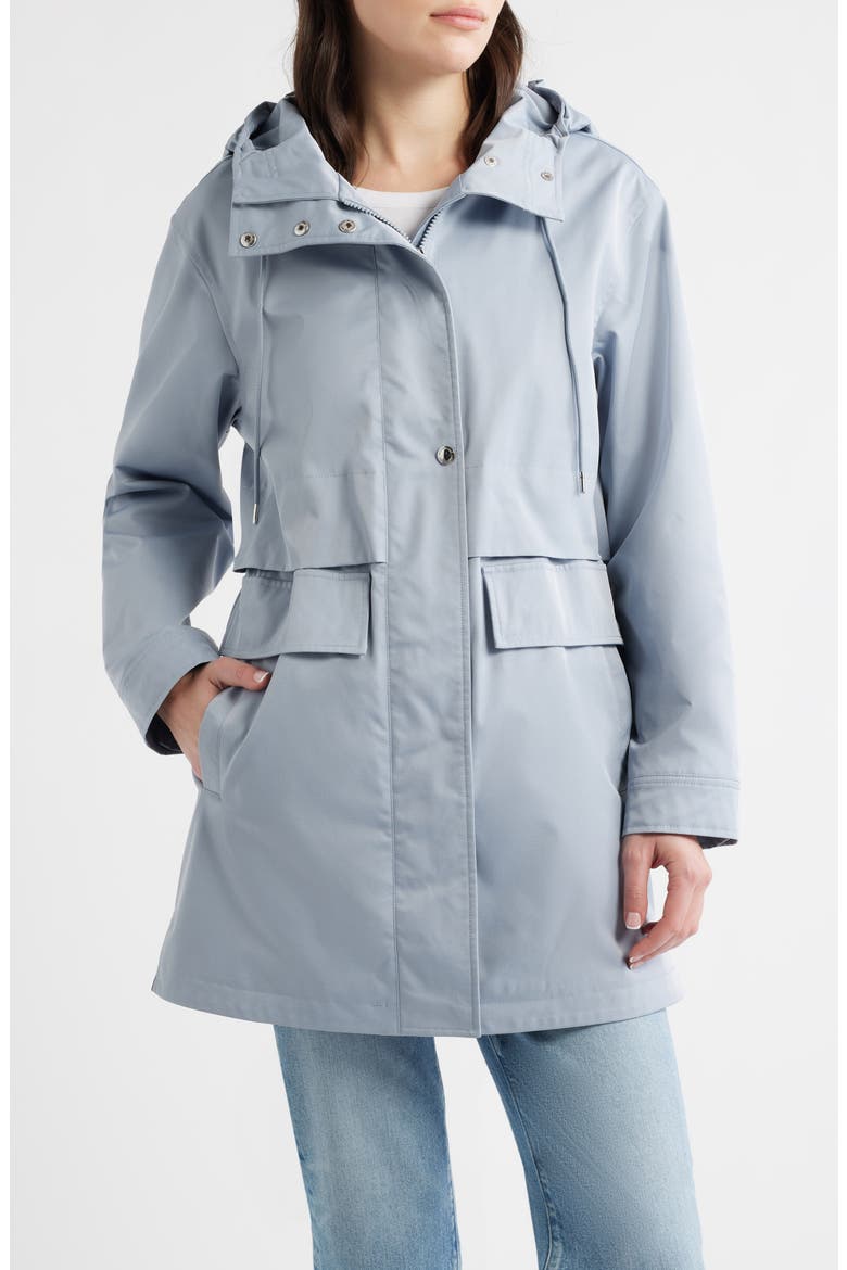 Water Repellent Hooded Jacket, Main, color, SPRING BLUE