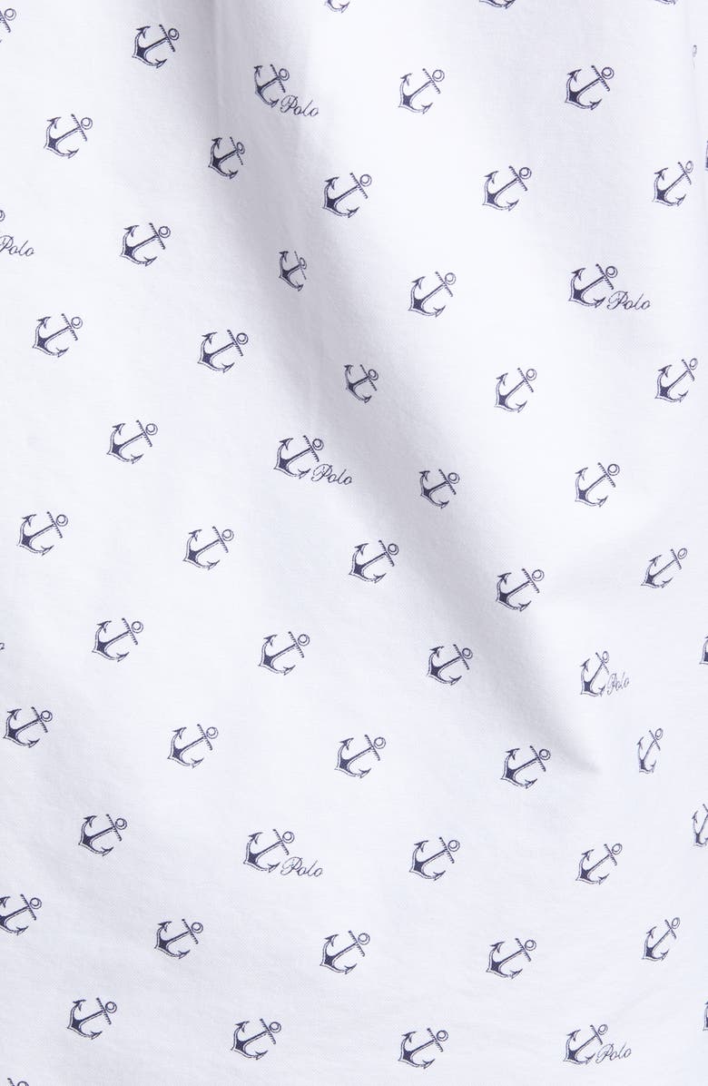 Polo Ralph Lauren Anchors Classic Fit Short Sleeve Cotton Button-Down Shirt, Alternate, color, 