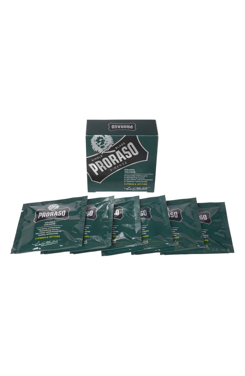 Proraso Men's Grooming Cypress & Vetyver Refreshing Tissues, Alternate, color, 