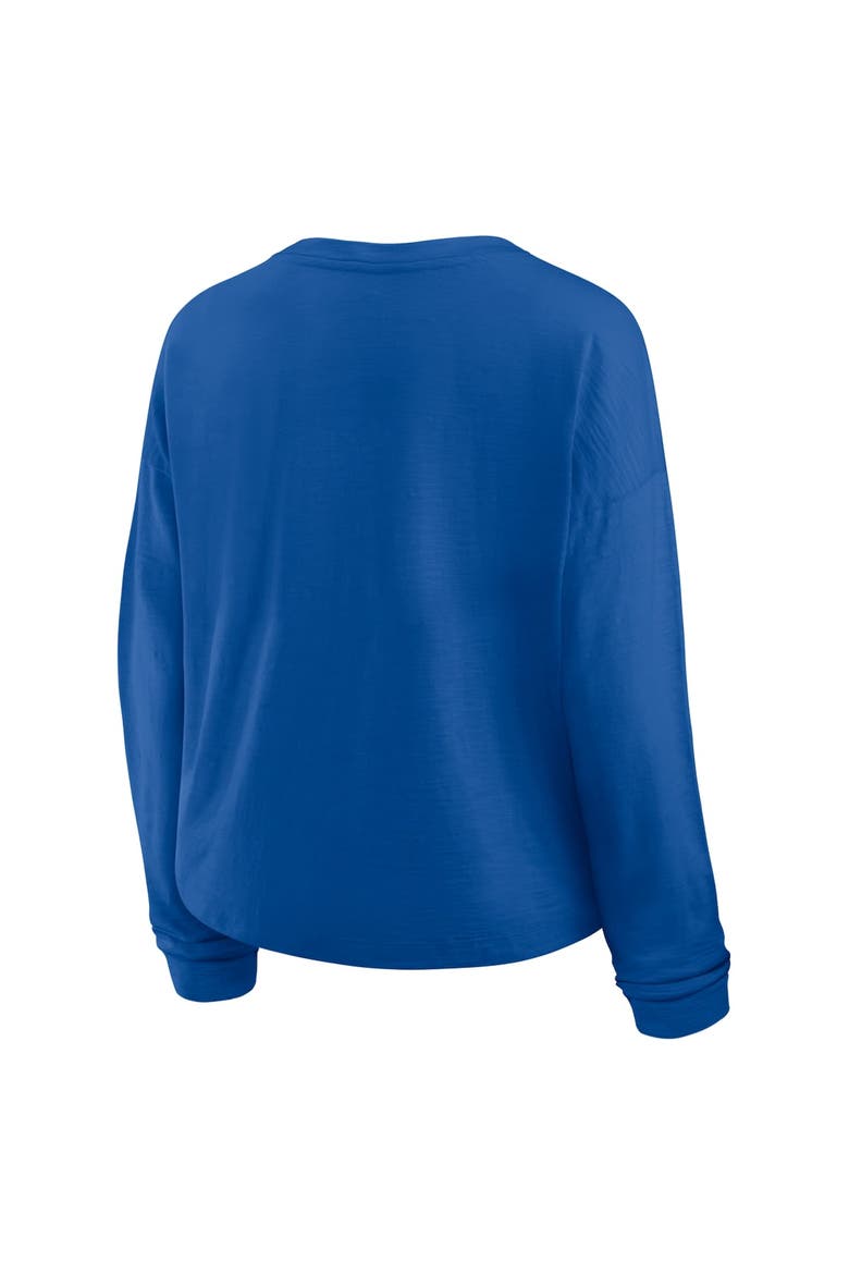 Women's Fanatics Blue St. Louis Blues Oversized All Out Effort Long Sleeve Henley T-Shirt, Alternate, color, Blue