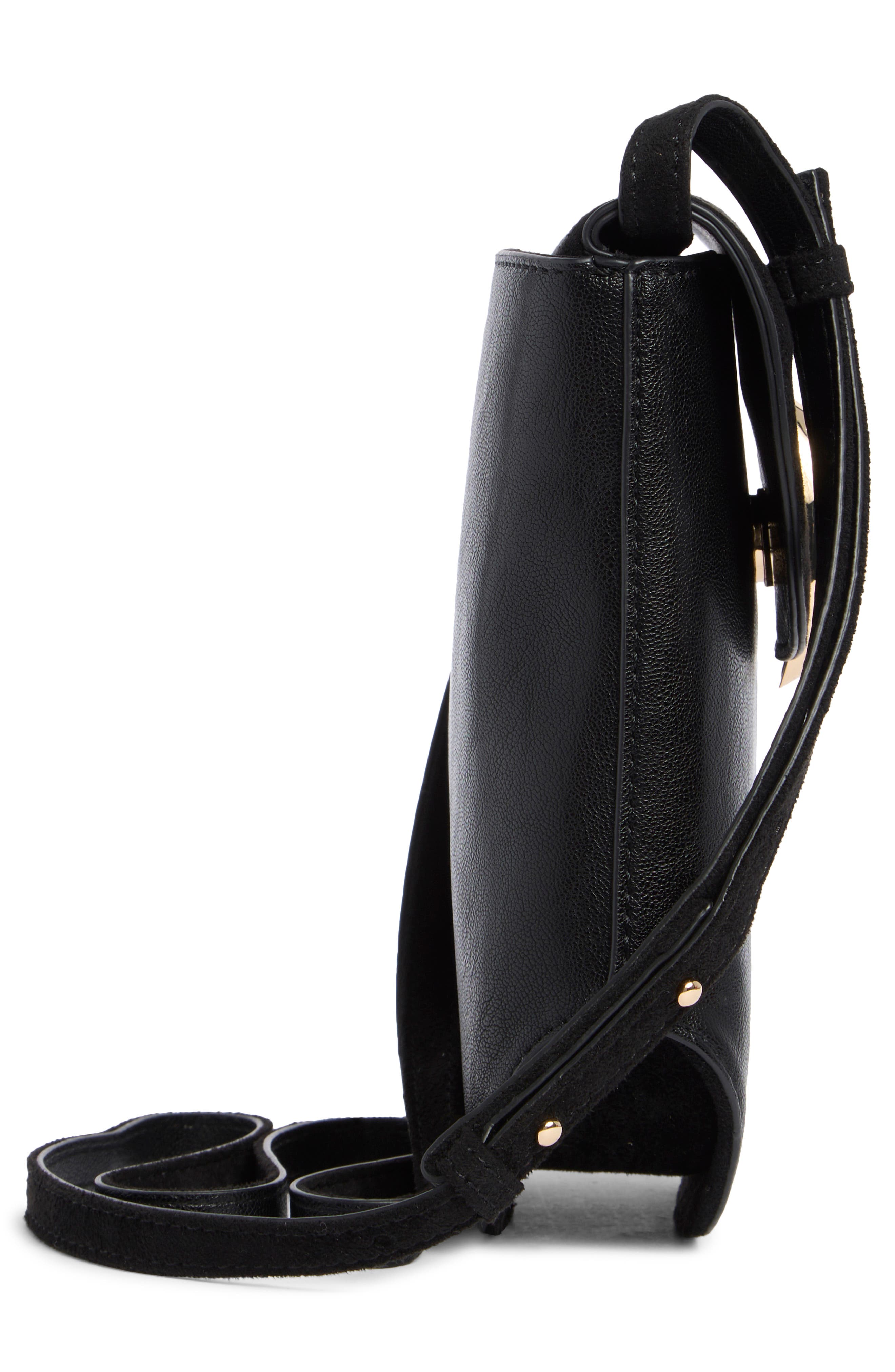 Dolce Vita Perry Top Flap Phone Crossbody Bag, Alternate, color, Black