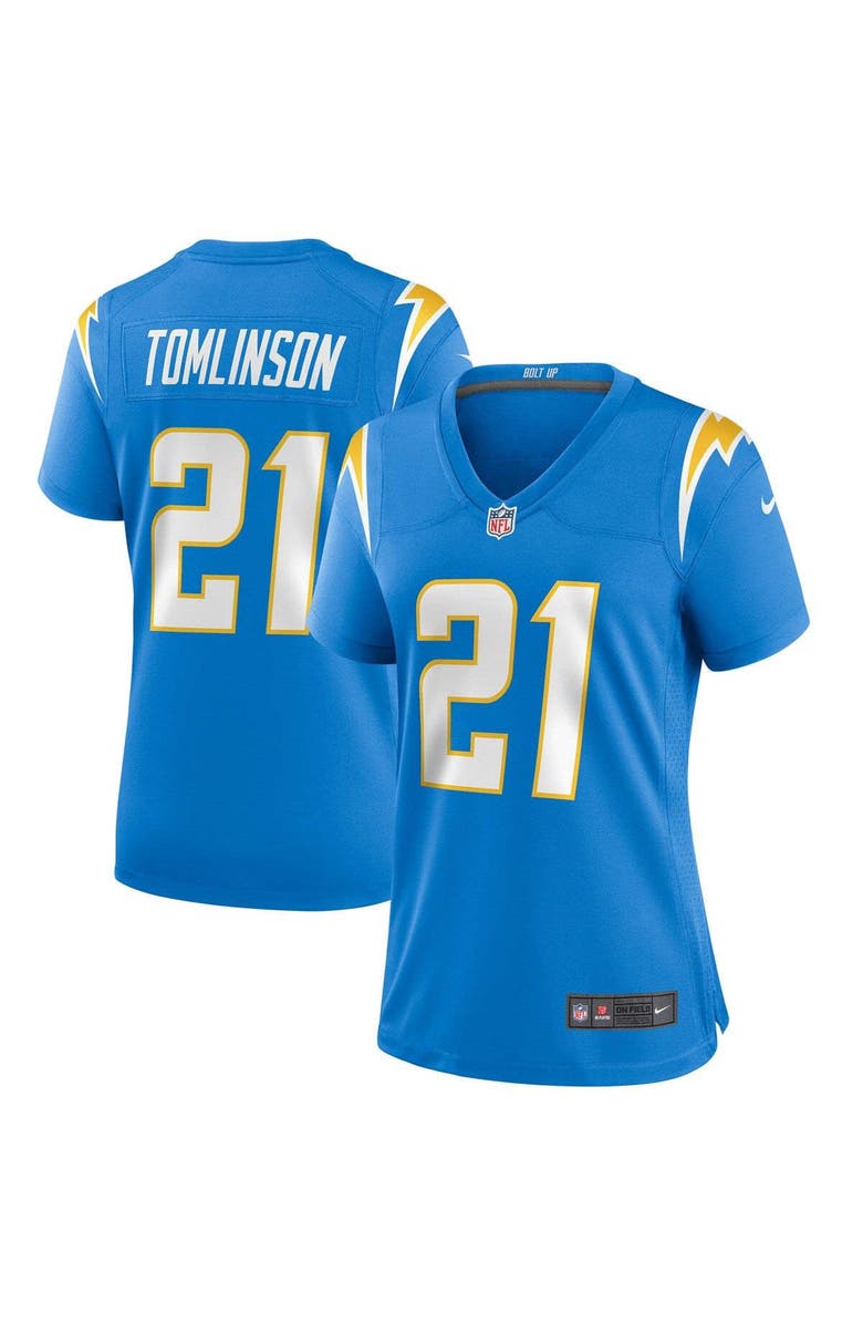 Nike Women's Nike LaDainian Tomlinson Powder Blue Los Angeles Chargers Game Retired Player Jersey, Main, color, 