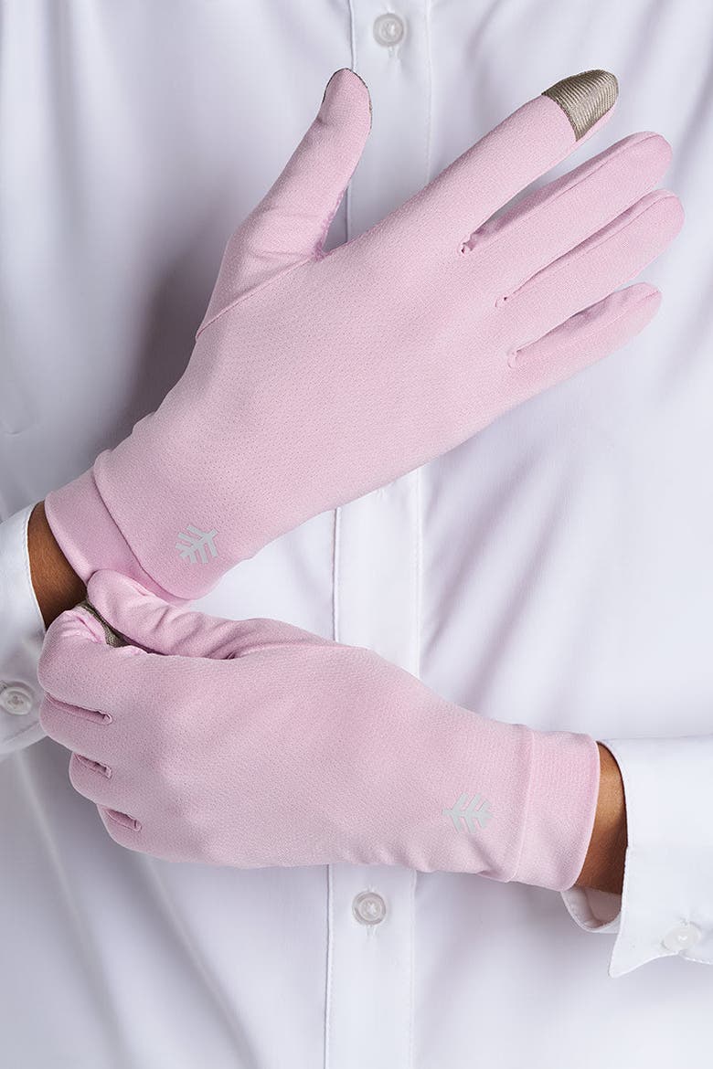 Gannett Full Finger UV Sun Gloves, UPF 50+ Sun Protection, Alternate, color, Powder Pink