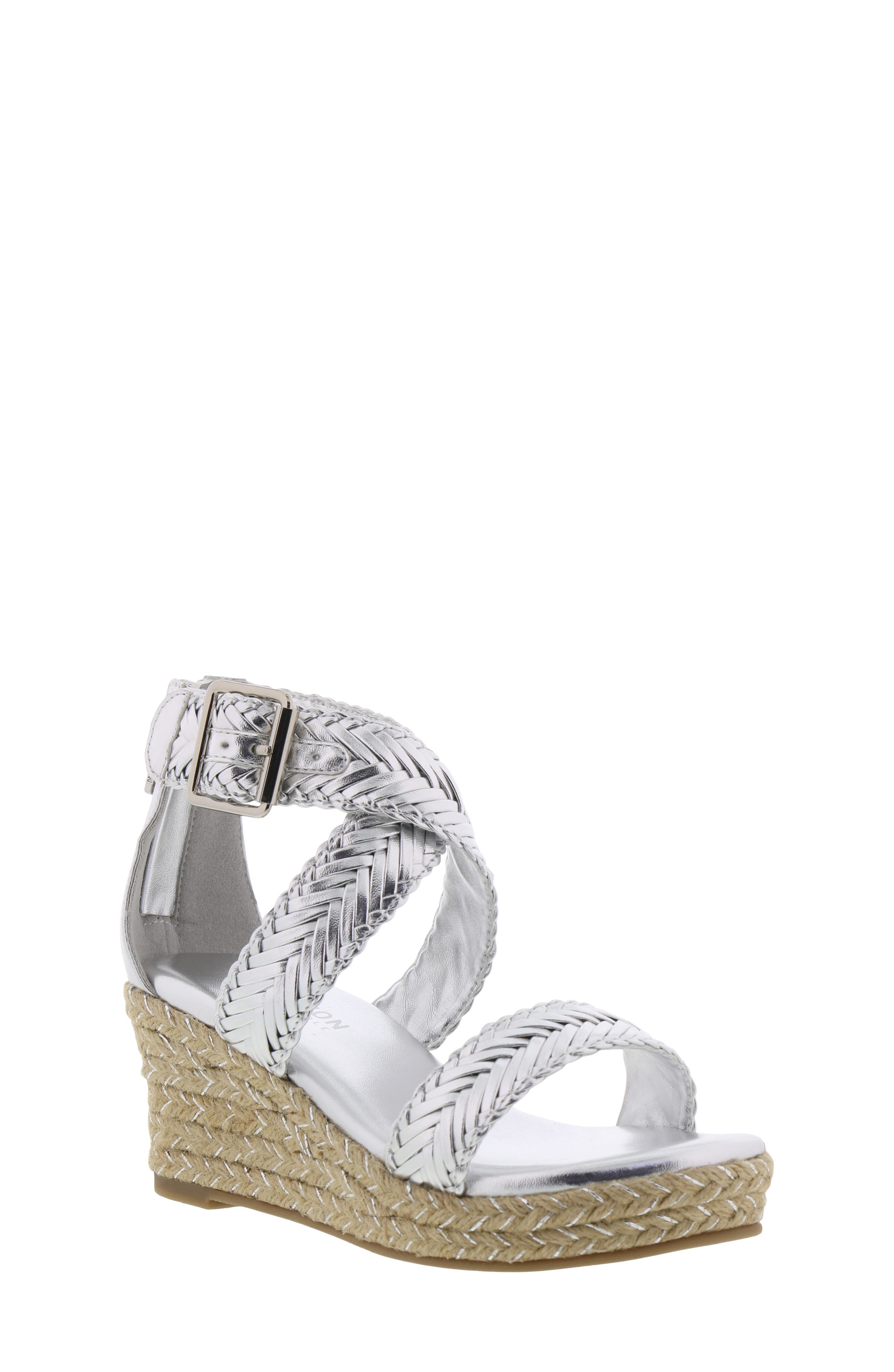 Reaction Kenneth Cole Reed Sway Metallic Wedge Sandal, Main, color, 