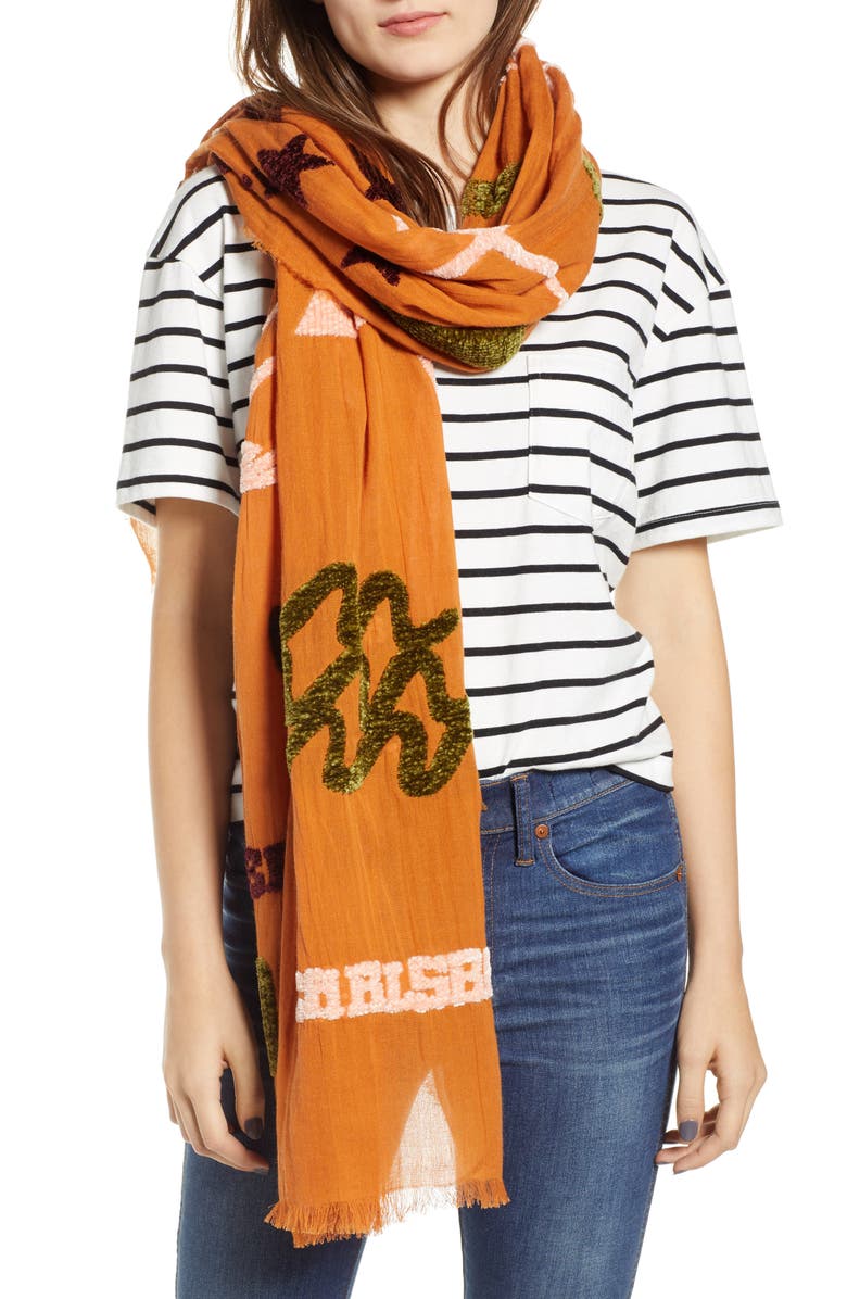 Madewell New Mexico Map Chenille Scarf, Main, color, 