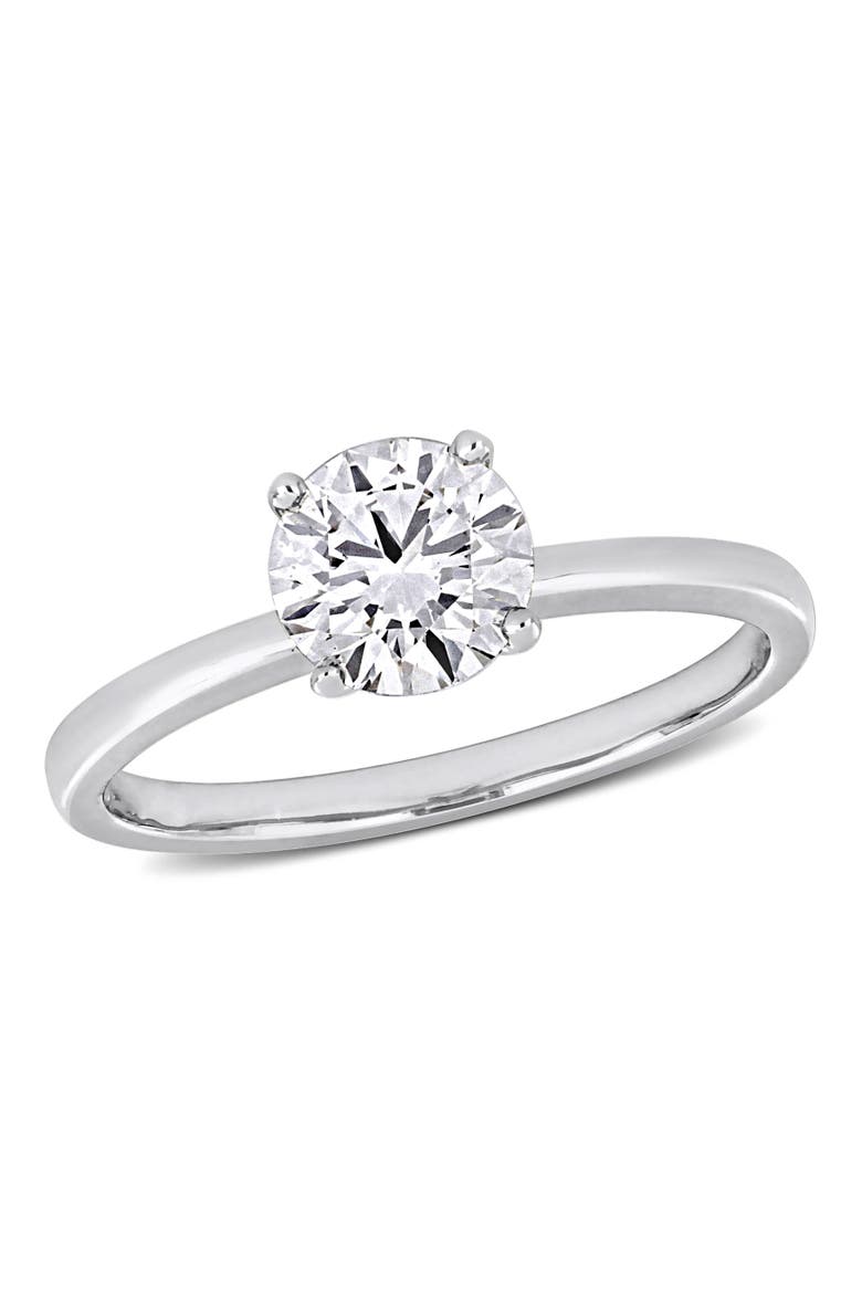 1 CTW Lab-Grown Diamond Solitaire Ring 14k, Main, color, White Gold