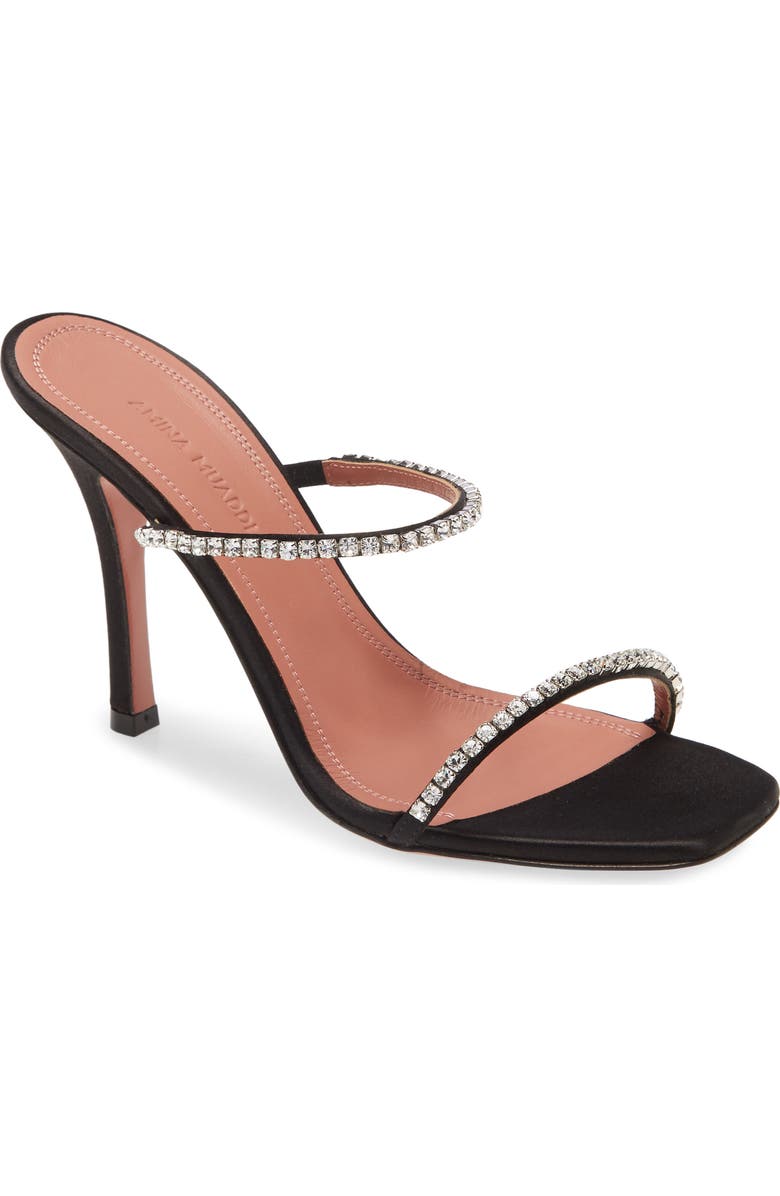Amina Muaddi Gilda Crystal Strap Sandal, Main, color,