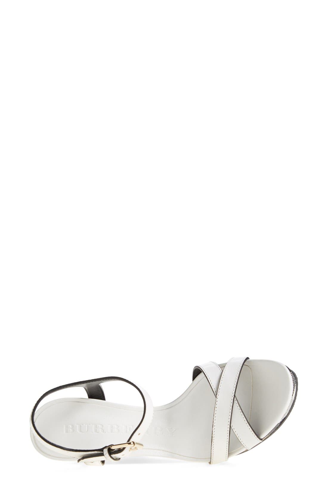 'Rastrickson' Wedge Sandal, Alternate, color, OPTIC WHITE LEATHER