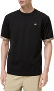 Burberry Check Trim Cotton T-shirt