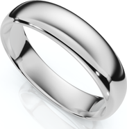 Bliss Diamond 5mm Dome High Polished Wedding Band 14K Gold