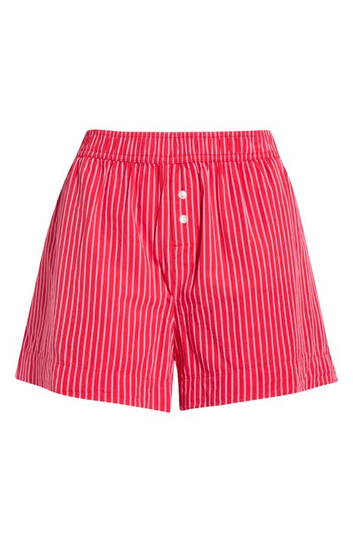 Open Edit Oversize Boyfriend Boxer Shorts In Brown