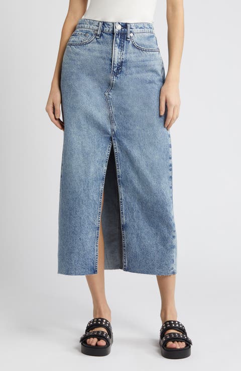 Clara Denim Midi Skirt (Elle)