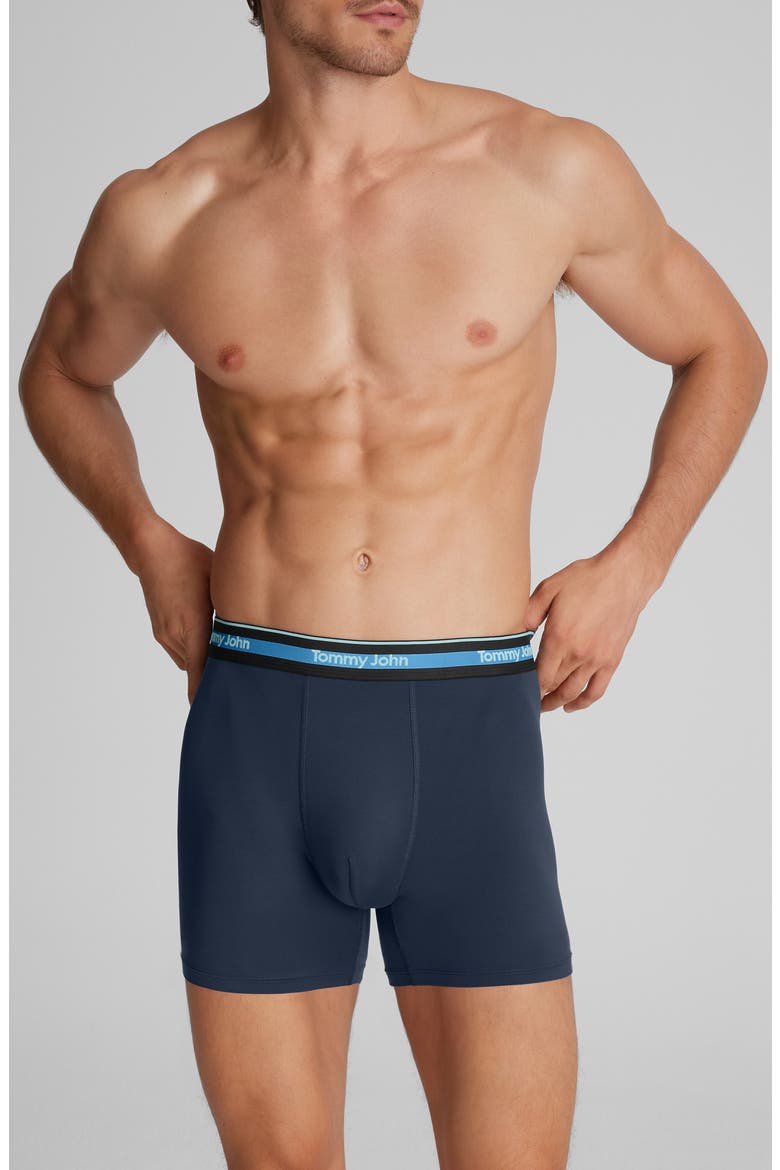 3-Pack Comfort Micro 4-Inch Boxer Briefs, Alternate, color, DRESS BLUES/ BONNIE