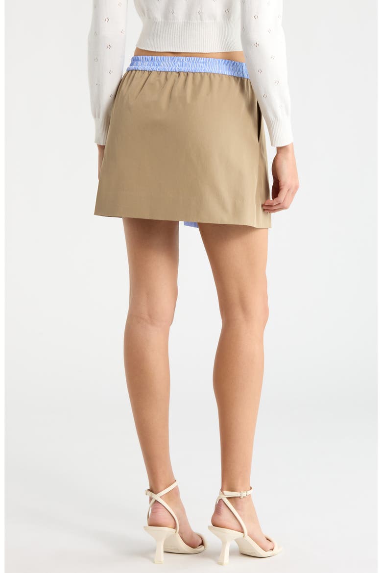 Alycia Slit Miniskirt, Alternate, color, KHAKI CONTRAST