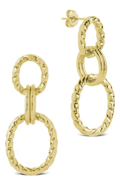 Esther Oval Link Drop Earrings