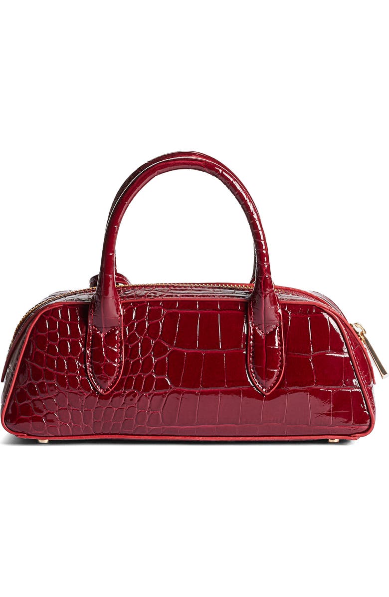 Sam Edelman Micro Nori Faux Leather Bowler Satchel, Alternate, color, Bordeaux
