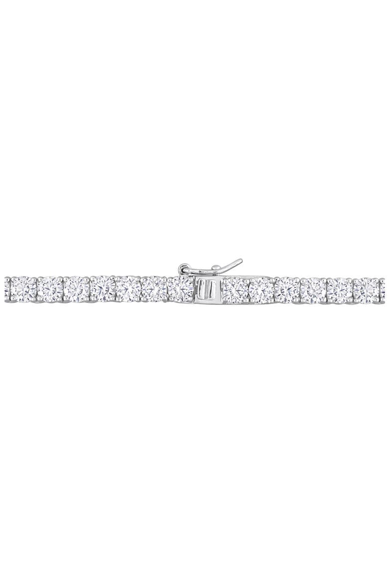 Sterling Silver Lab Created Moissanite Tennis Necklace, Alternate, color, SILVER
