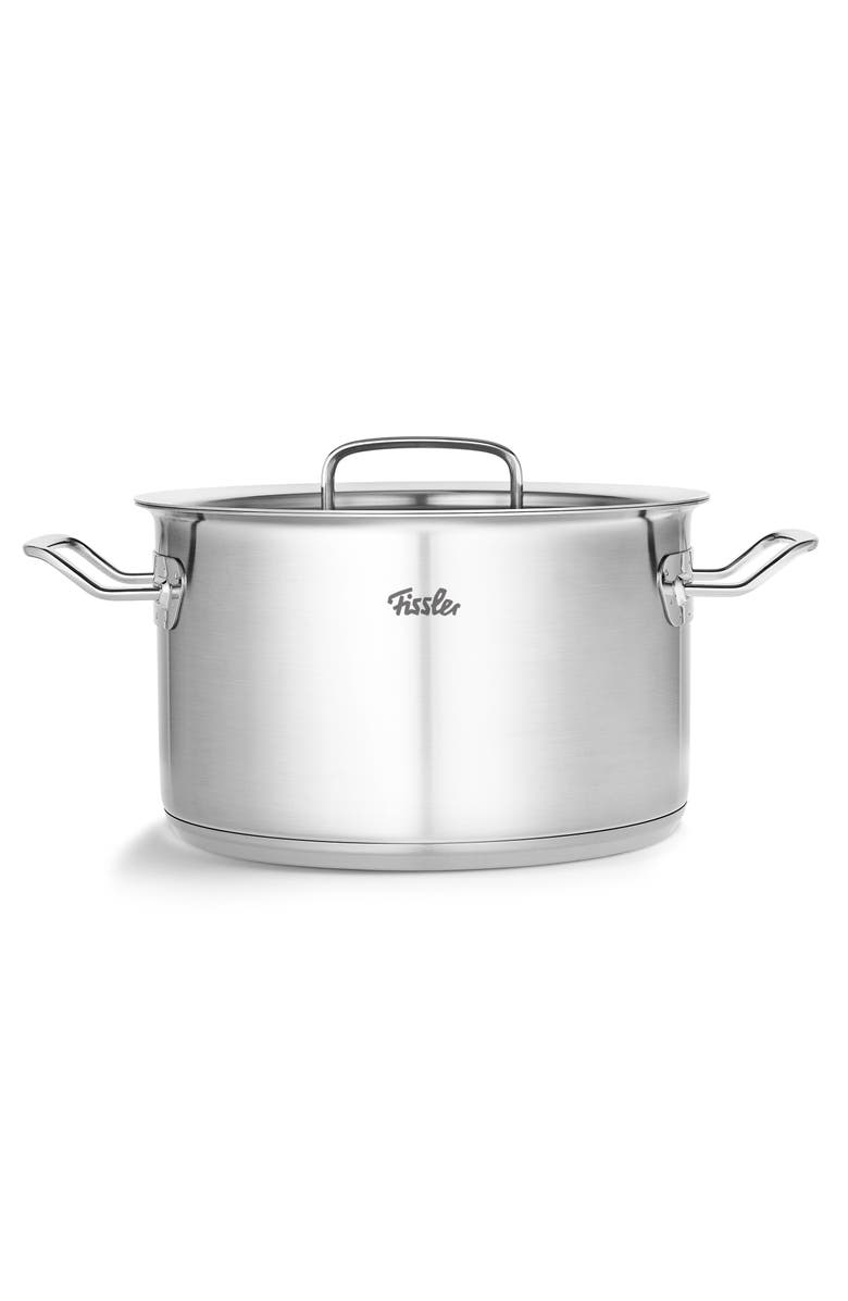 Fissler Original-Profi Collection Stainless Steel Stock Pot with Metal Lid, Alternate, color, Stainless Steel