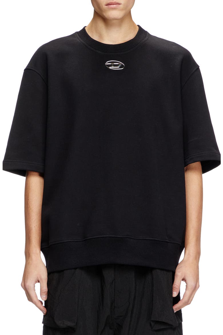 S-Cooling-L1 Short Sleeve Sweatshirt, Main, color, DEEP/ BLACK