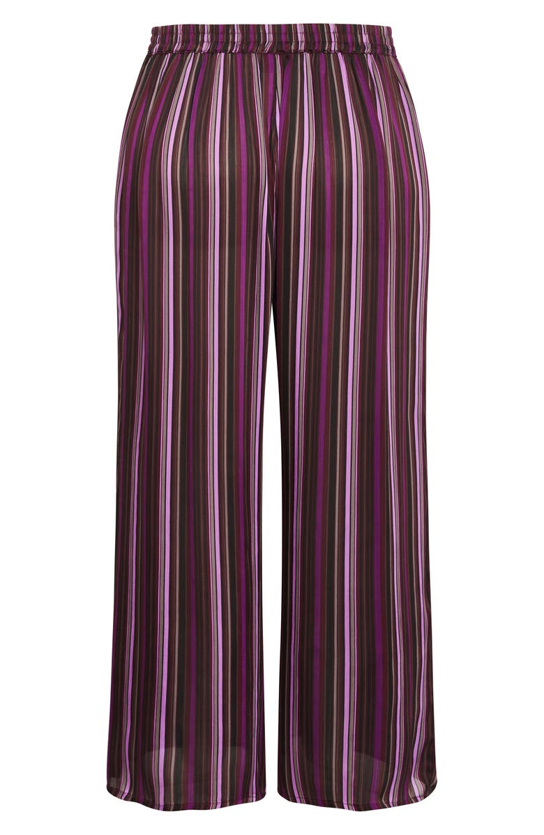 City Chic Willow Stripe Wide Leg Pants, Alternate, color, 
