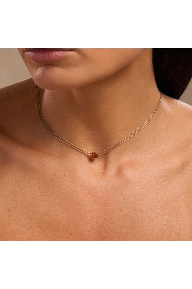 Garnet Evil Eye Women's Gold Plated Necklace January Birthstone Renew & Energize, Alternate, color, Gold/Red