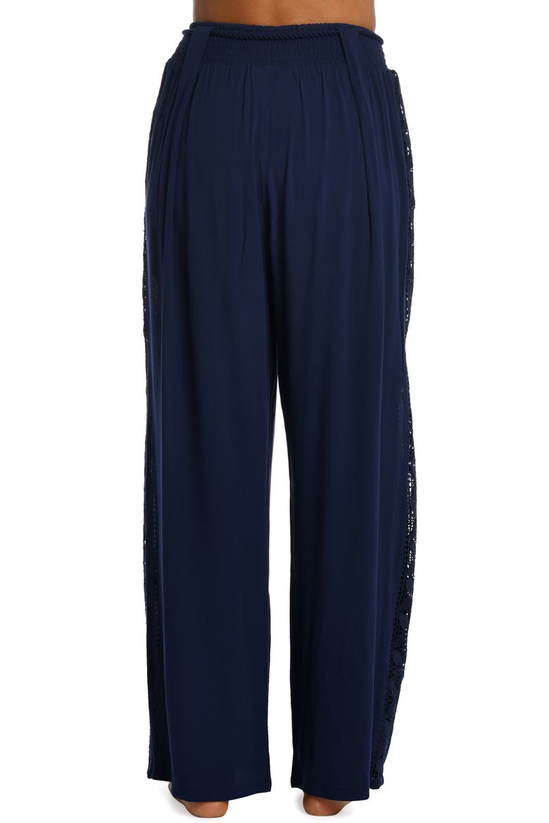Coastal Crochet Wide Leg Cover-Up Pants, Alternate, color, INDIGO