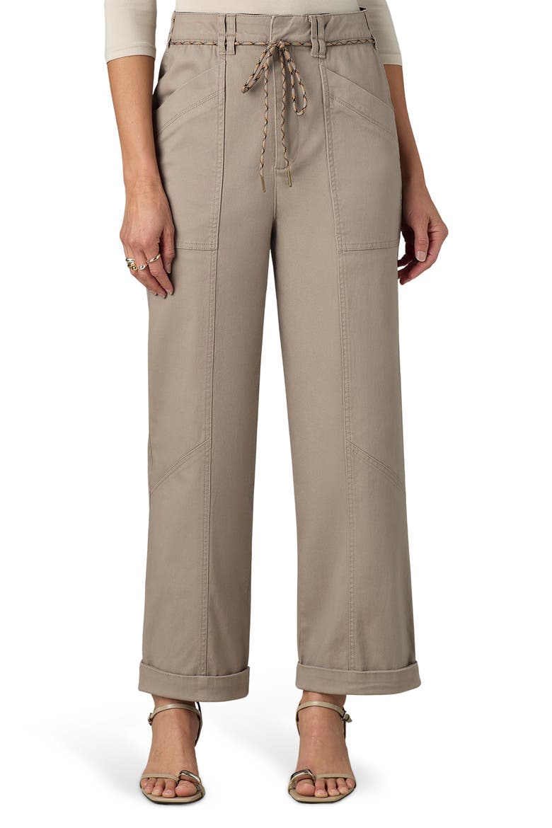 Ultra Skyrise High Waist Relaxed Stretch Cotton Pants, Main, color, MOONROCK